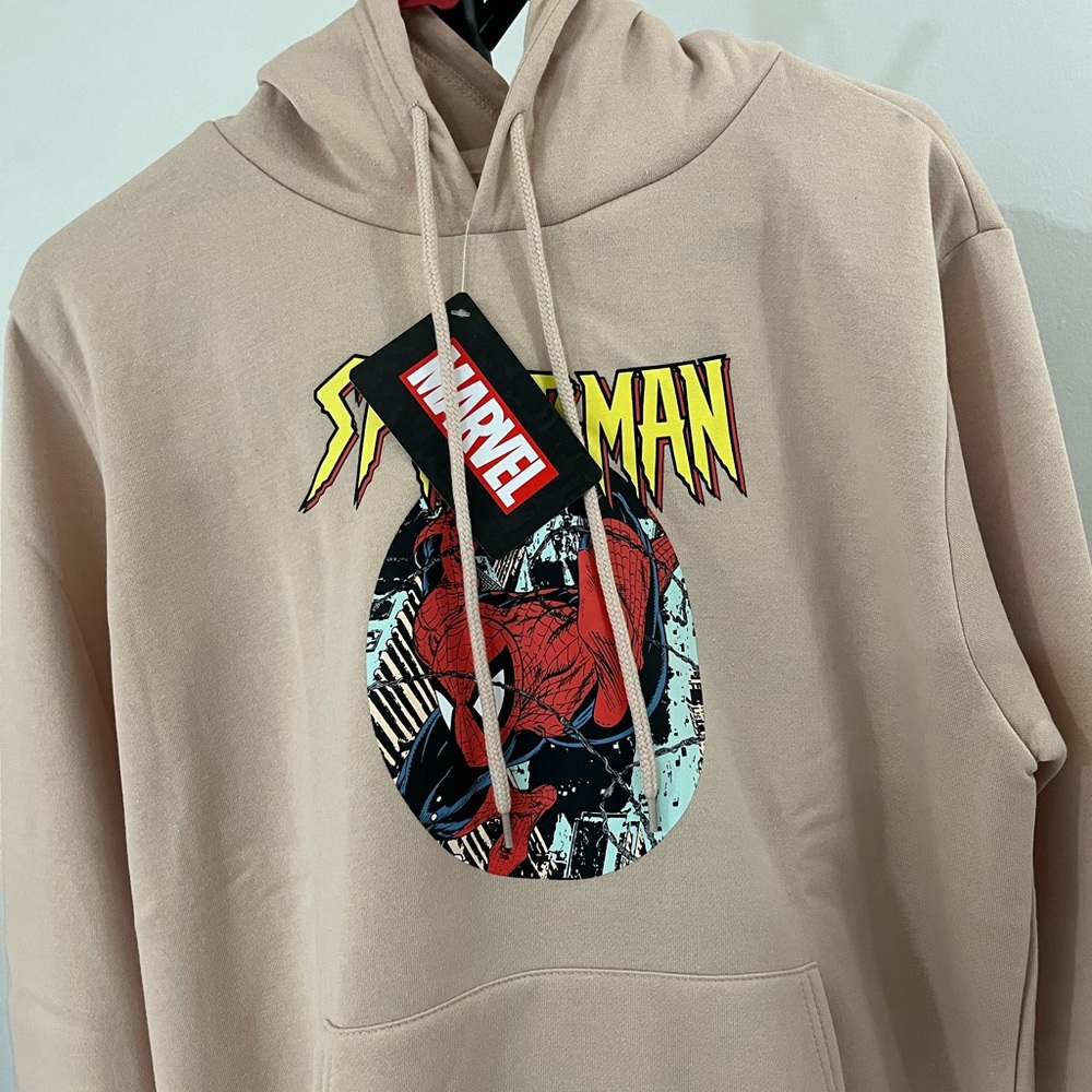 Marvel Tan Graphic Sweatshirt Hoodie